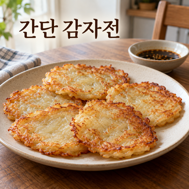간단 감자전 만들기, 감자 2개로 바삭하게 굽는 순서