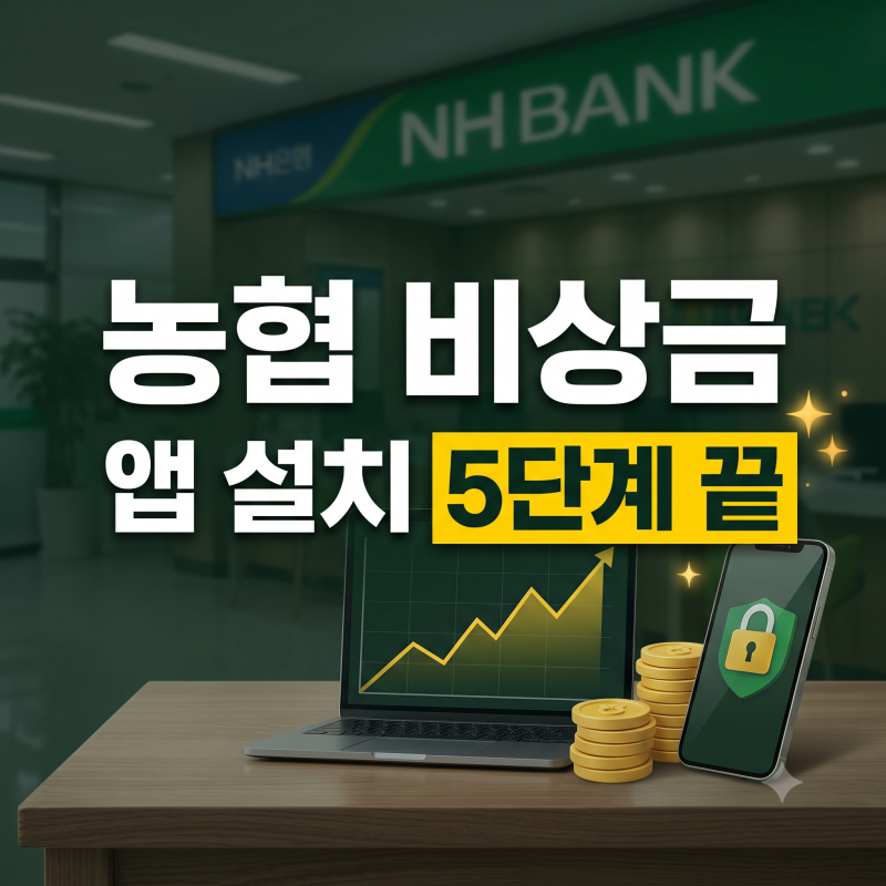 농협 비상금대출 방법 NH콕뱅크 비대면 모바일 신청 5단계