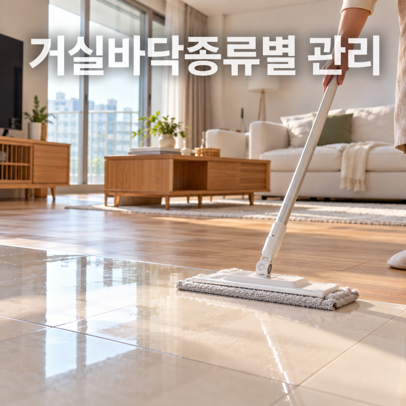거실바닥청소세제 물걸레질까지 바닥 종류별 관리방법