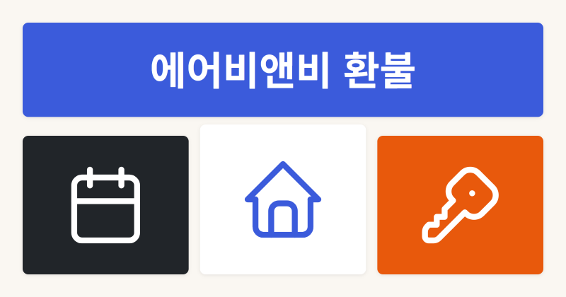 에어비앤비 환불, 며칠 전까지 전액 되나요?