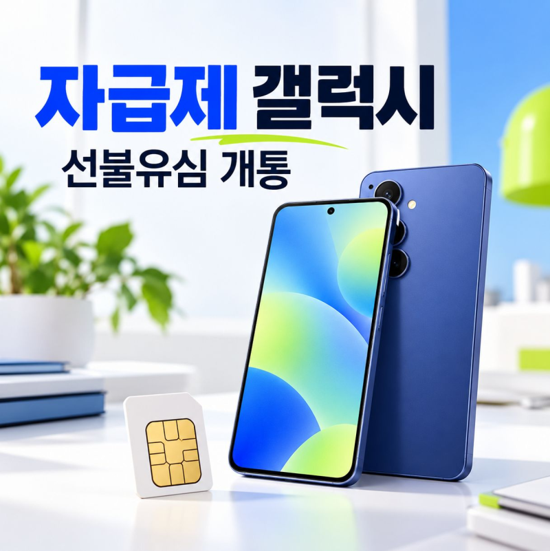 자급제 갤럭시에 선불유심 넣고 개통해서 쓰기