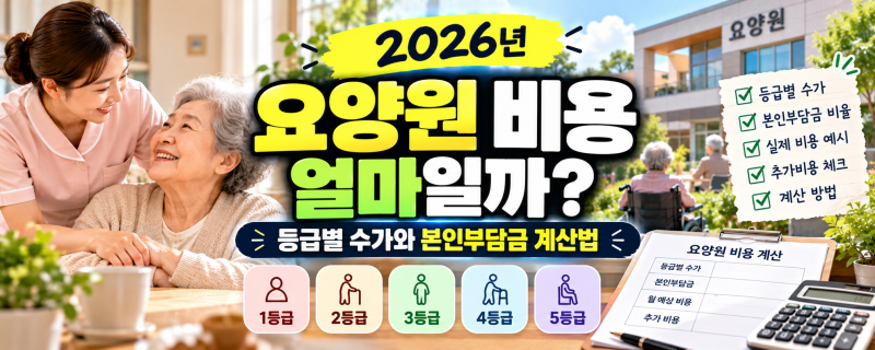 2026년 요양원 비용 얼마일까? 등급별 수가와 본인부담금 계산법