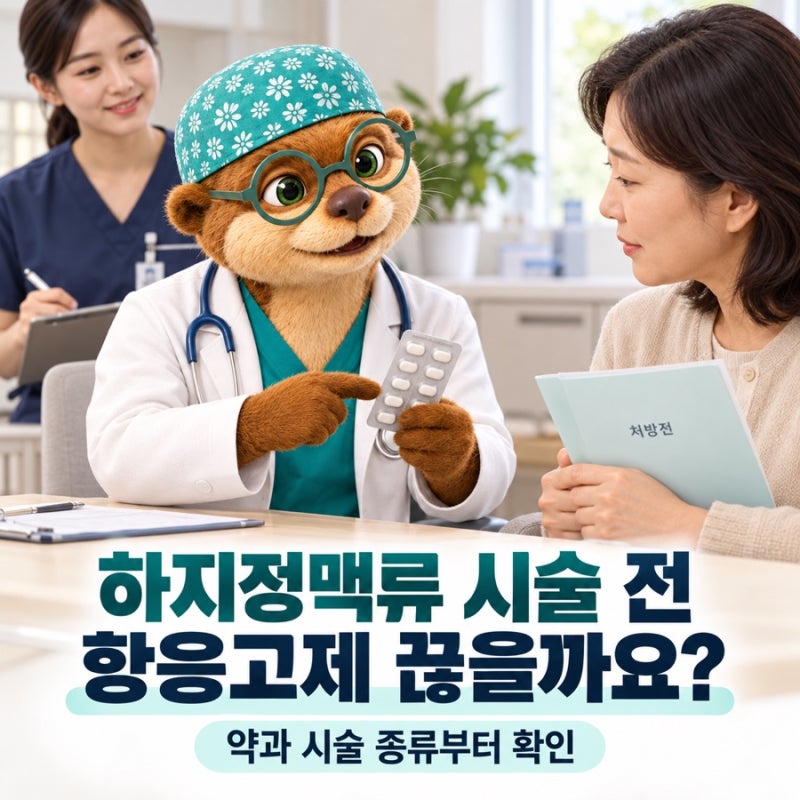 하지정맥류 시술 전 항응고제, 끊어야 하나요?｜약·시술·마취에 따른 복용 계획
