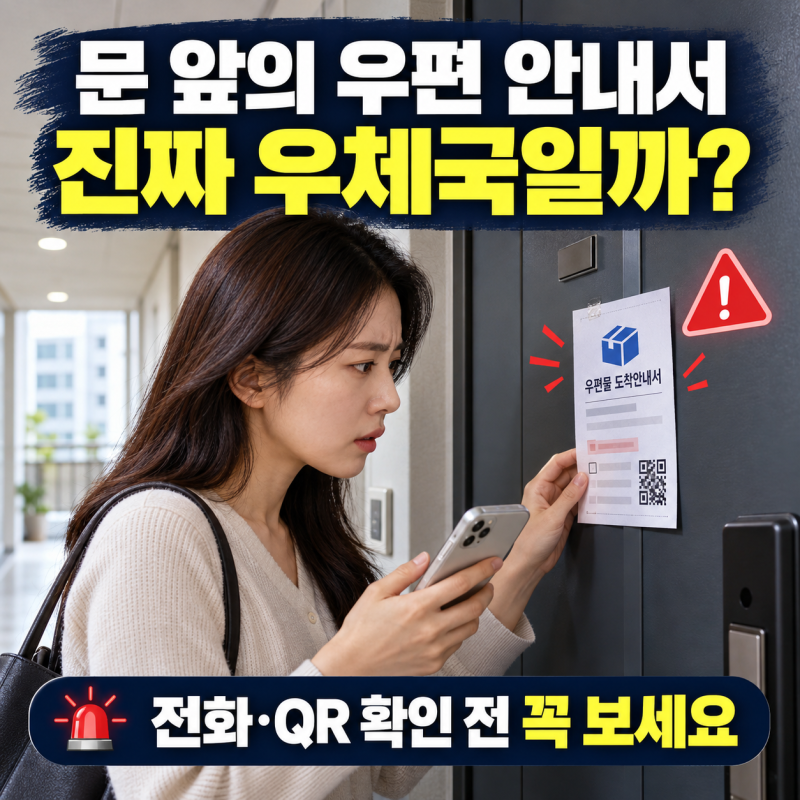 우체국 위조 '우편물 도착안내서' 유의 '레터피싱' 조심! 구별 방법