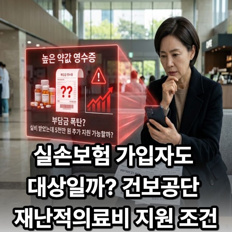 실손 받았다고 공단 지원 포기하기 vs 비급여 본인부담액 재난적의료비 중복 신청 비교,'이것....