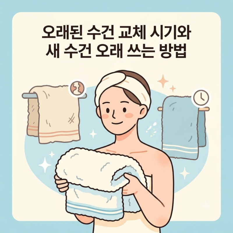 오래된 수건 이런경우 고민 없이 교체 할 것, 새 수건 오래 쓰는 관리법