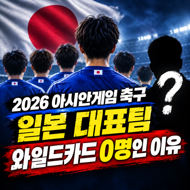 2026 아시안게임 축구 일본 대표팀 와일드카드 0명인 이유