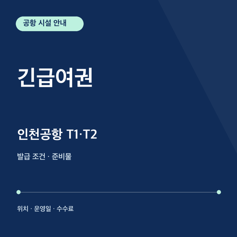 인천공항 긴급여권｜여권 문제로 출국이 막혔을 때 발급 조건·준비물