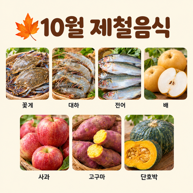 10월 제철음식 장보기 전에 고르는 법부터 정리했어요