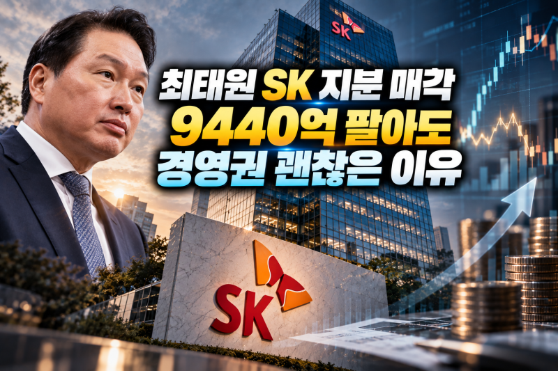 최태원 SK 지분 매각 9440억 팔아도 경영권 괜찮은 이유