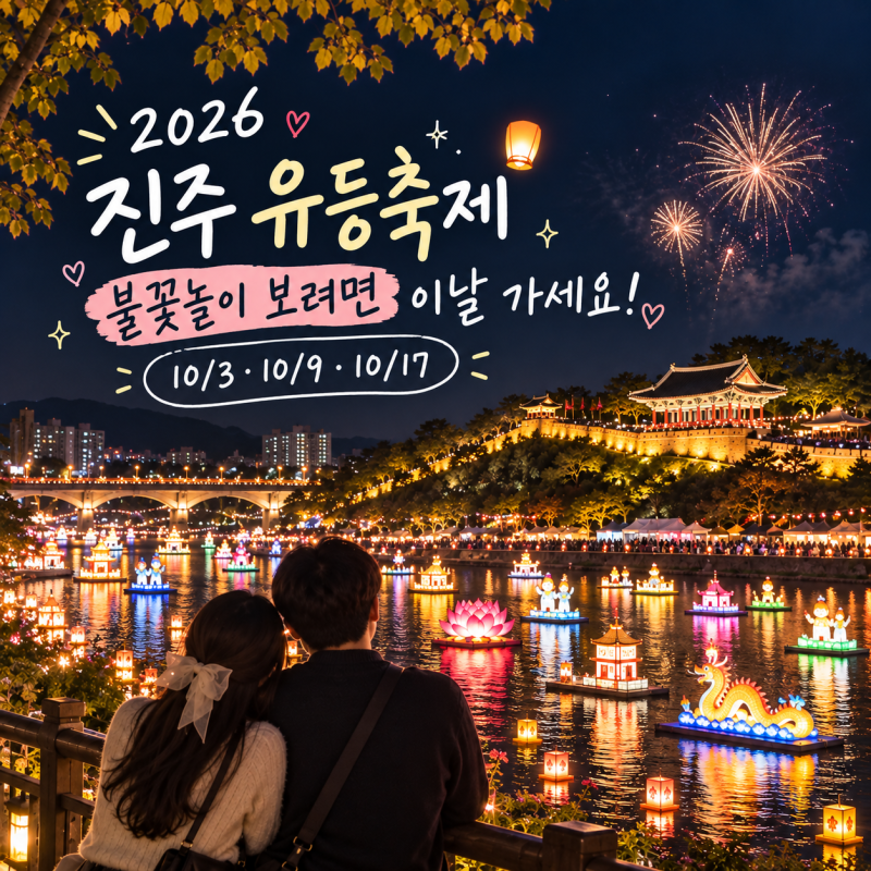 2026 진주 유등축제 일정 불꽃놀이 보려면 이날 가세요