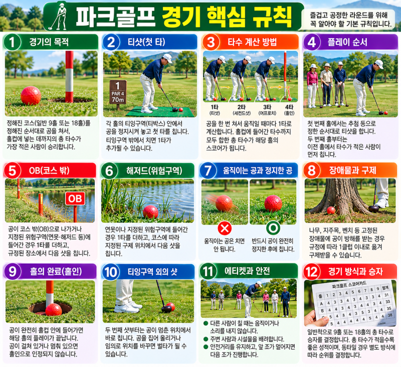 파크골프 규칙과 득점