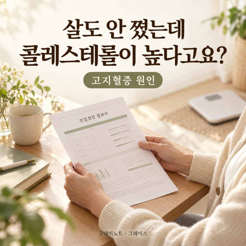 고지혈증 원인, 살도 안 쪘는데 콜레스테롤이 높은 이유는 뭘까요?