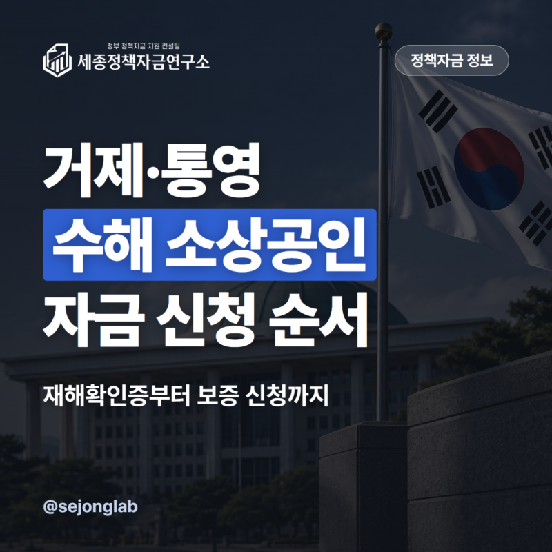 거제 통영 수해 소상공인 2026, 재해확인증부터 보증 신청까지 순서