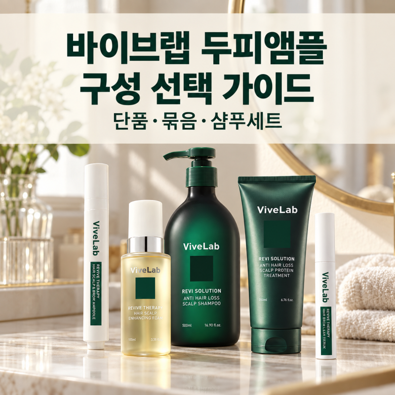 바이브랩 두피앰플 추천｜구성이 많아 고민이라면 단품·묶음·샴푸세트 중 나에게 맞는 선....