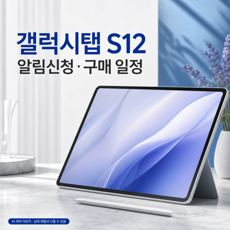 갤럭시탭 S12 사전예약 찾는다면? 10월 7일 구매 일정·알림 신청 혜택 정리
