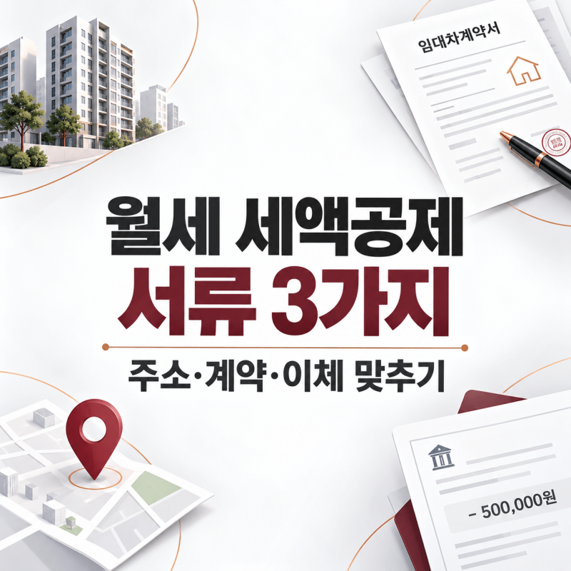 월세 세액공제 서류｜주소·계약·이체 내역 맞춰보기