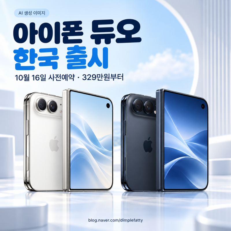 아이폰 듀오 한국 출시｜10월 16일 사전예약·329만원부터, 구매 전 확인할 점