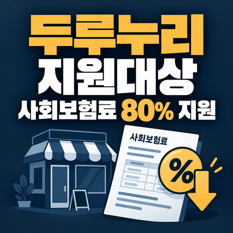 두루누리 지원대상 확인방법, 사회보험료 80% 지원 조건