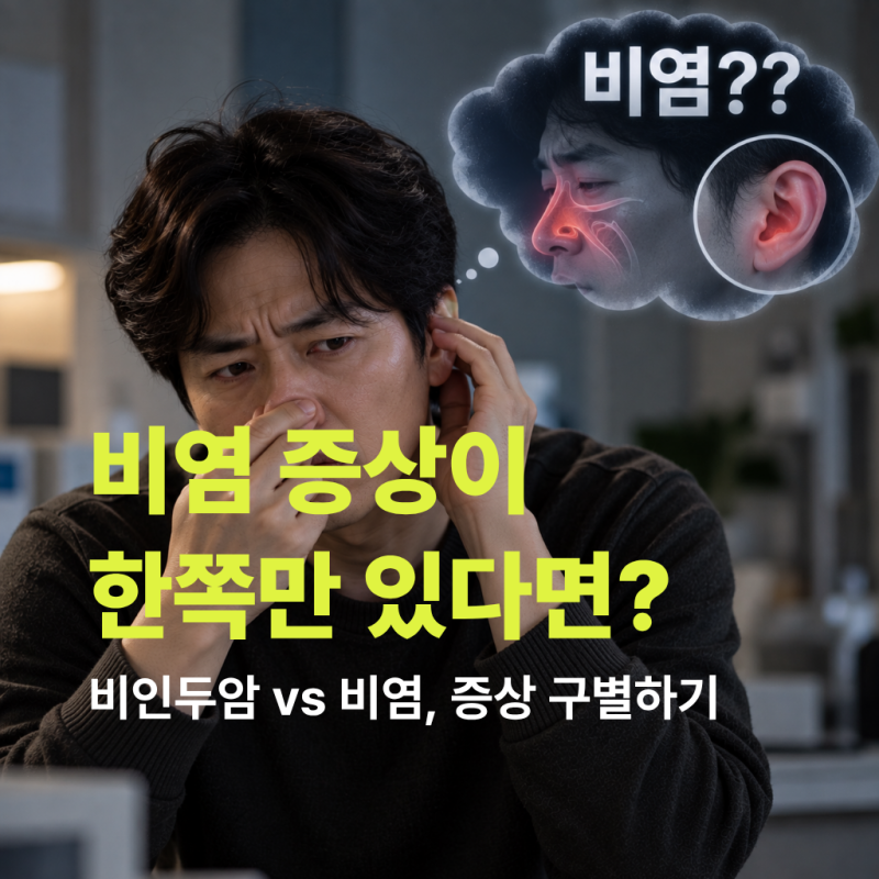 한쪽만 비염 증상 있다면 비인두암 초기증상일 수 있습니다"