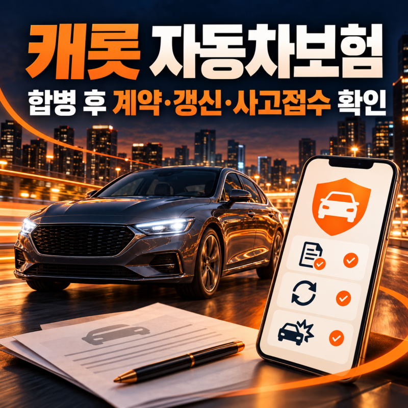 캐롯 퍼마일 자동차보험 합병 뒤 갱신·사고접수 창구 정리
