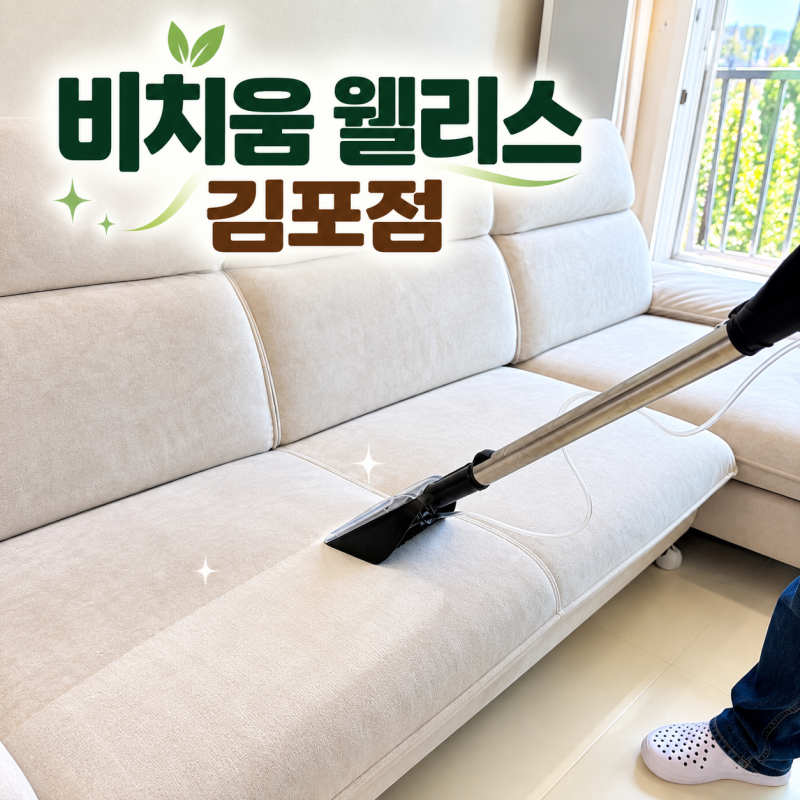 김포 매트리스청소 패브릭소파청소, 비치움 웰리스 김포점으로 묵은 먼지 싹!