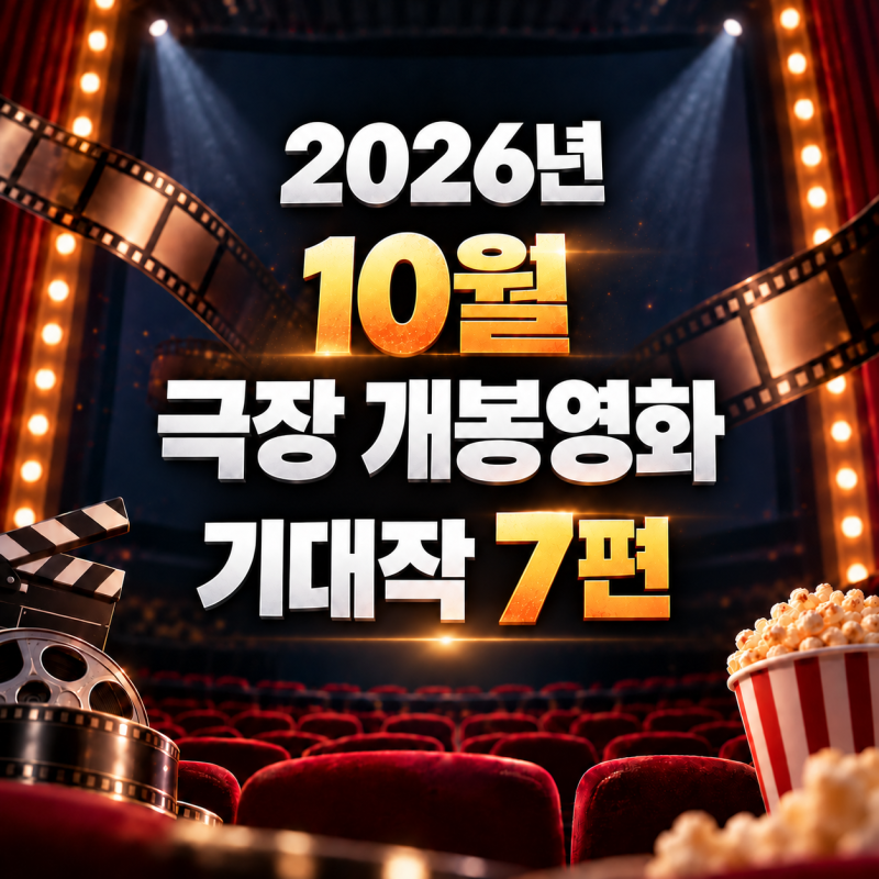 2026년 10월 극장 개봉영화 기대작 7편