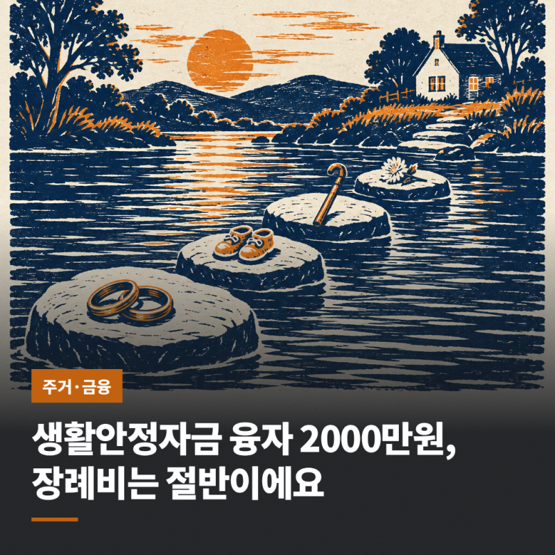 생활안정자금 융자 2000만원, 장례비는 절반이에요
