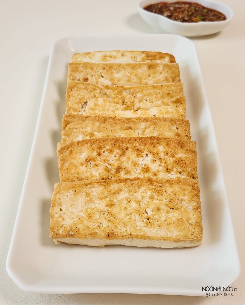 들기름 두부부침 레시피 간장 양념장 두부요리
