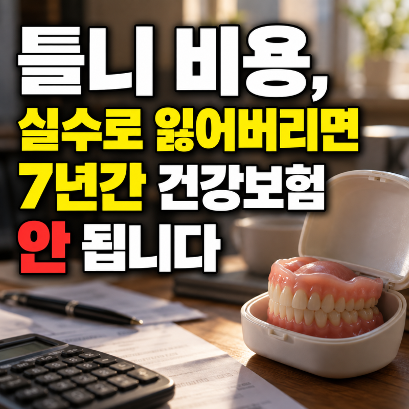 틀니 비용, 실수로 잃어버리면 7년간 건강보험 안 됩니다