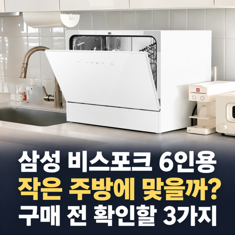"삼성 비스포크 6인용 식기세척기", 작은 주방에 맞을까? 확인할 3가지