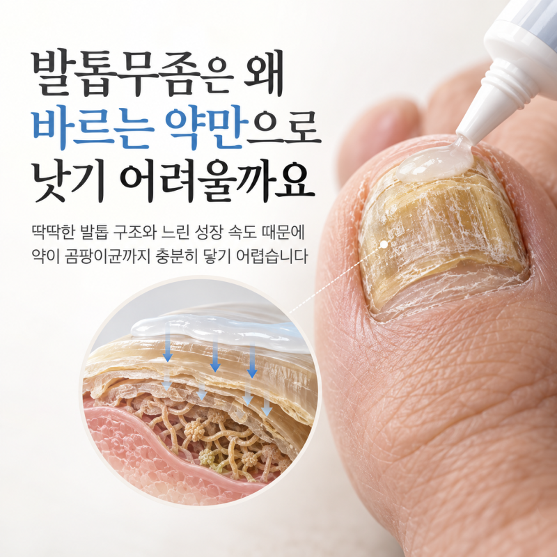 발톱무좀은 왜 바르는 약만으로 낫기 어려울까요
