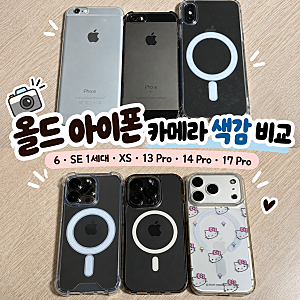 [카메라] 올드 아이폰 카메라 색감 비교｜아이폰 6, SE 1세대, XS, 13 Pro, 14 Pro, 17 Pro