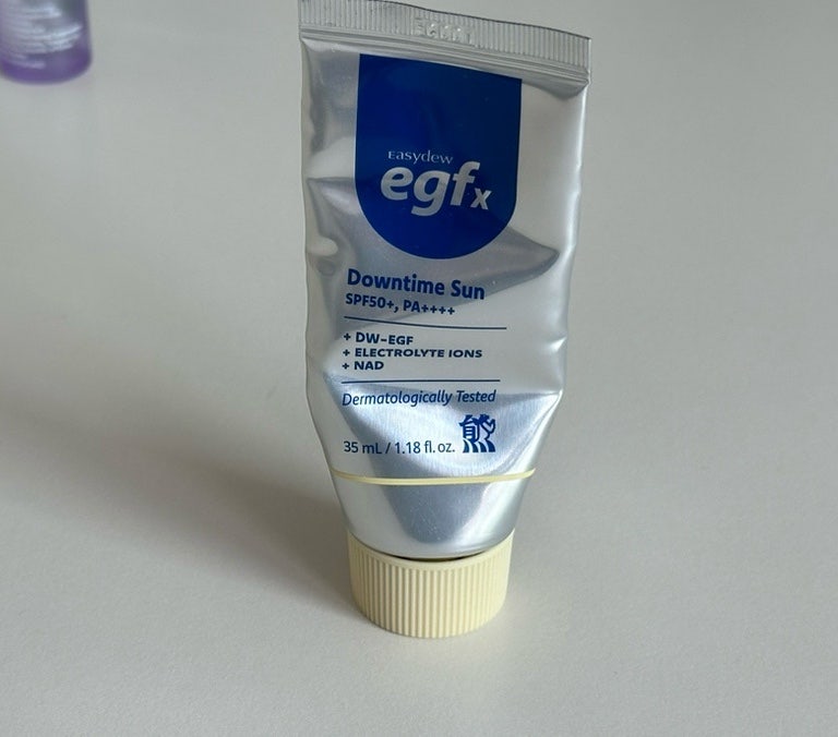 뷰티 | 올리브영 무기자차 선크림 추천 - 대웅제약 이지듀 EGFx 다운타임 선크림 n병 사용후기