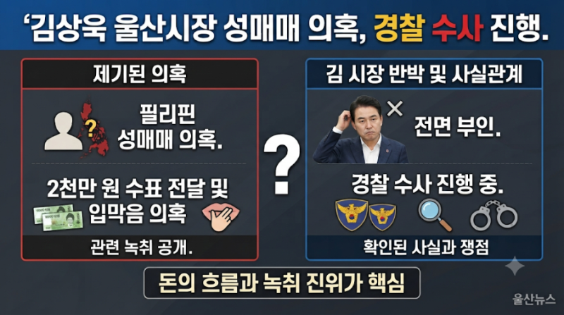 김상욱 울산시장 성매매 의혹, 현재까지 확인된 사실과 경찰 수사 정리