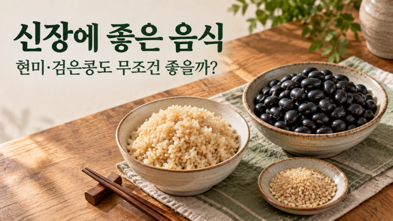 신장에 좋은 음식 찾다가 현미 · 검은콩만 챙겼다면? ‘건강식’도 다시 봐야 하는 이유
