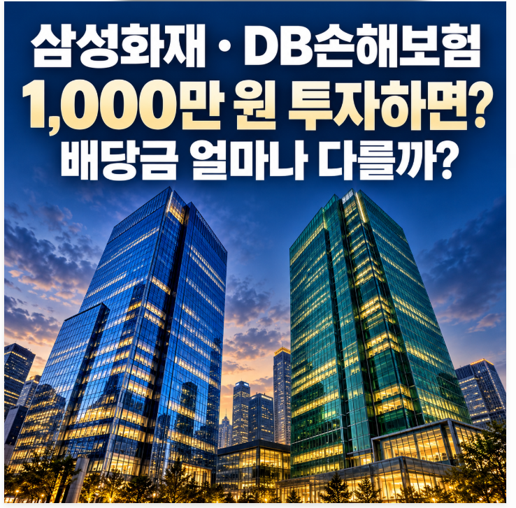 삼성화재·DB손해보험에 1,000만 원 투자하면? 보험주 배당금 비교