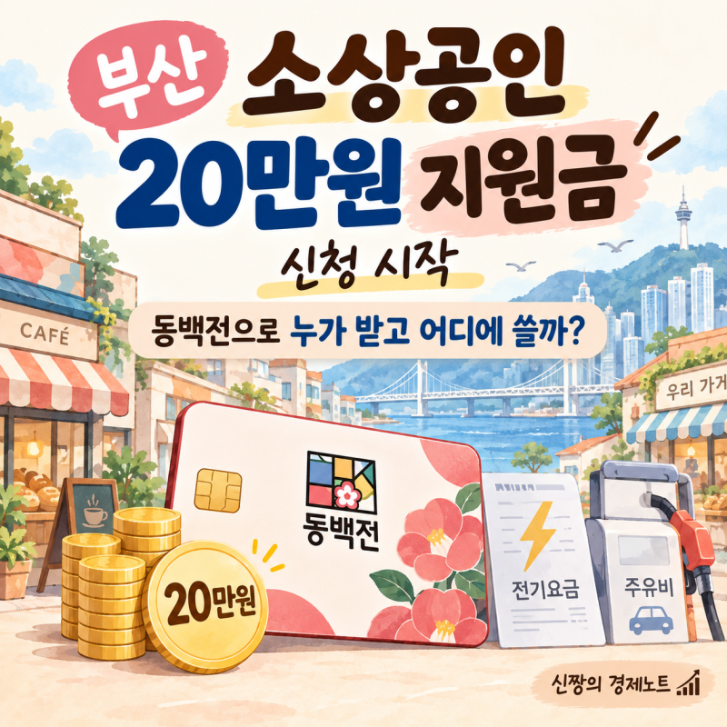 부산 소상공인 20만원 지원금 신청 시작｜동백전으로 누가 받고 어디에 쓸까?