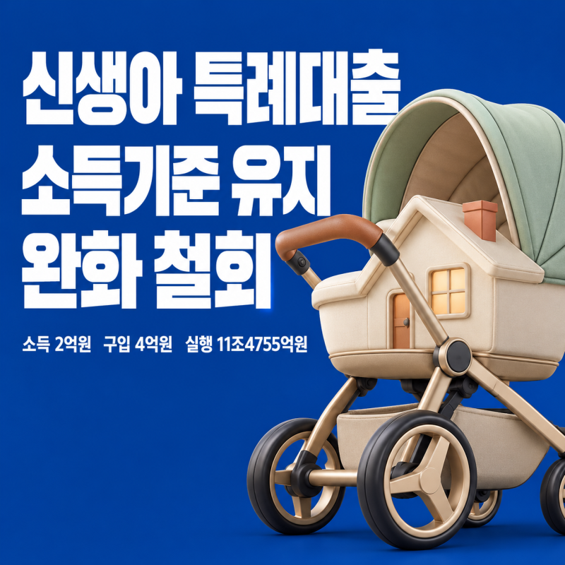 우리 아가~ 신생아 특례대출, 소득 2억·한도 4억 그대로 연말까지 유지, 엄마아빠 기뻐요