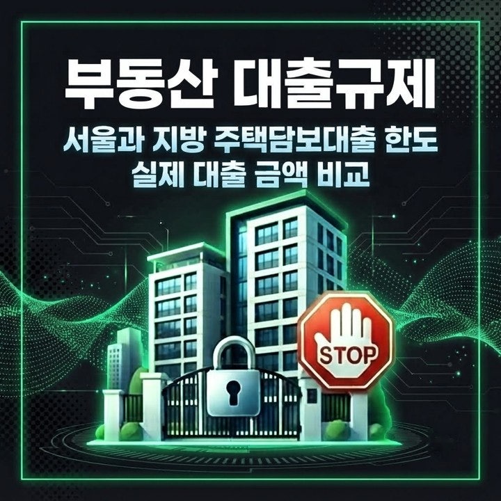 부동산 대출규제 서울과 지방 주택담보대출 한도 비교 정리