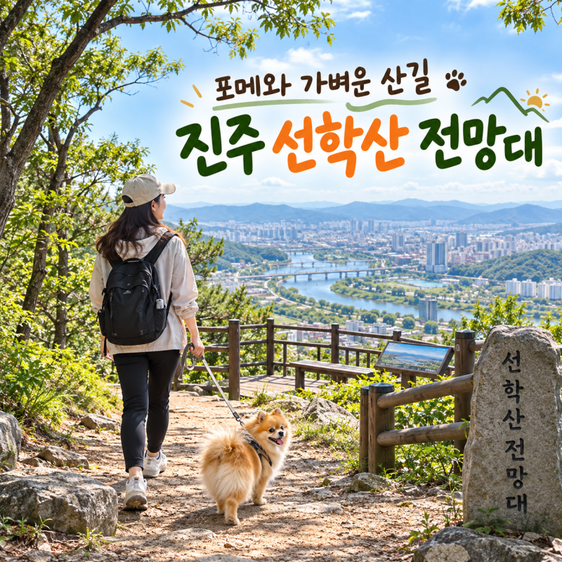 진주 포메 산책, 선학산 전망대에서 남강 풍경 바라보기