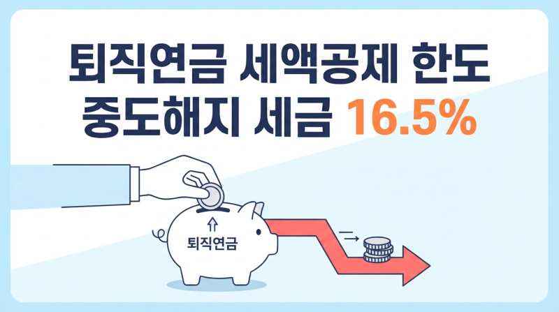 개인형 IRP 세액공제 한도, 중도해지 16.5%는 언제?