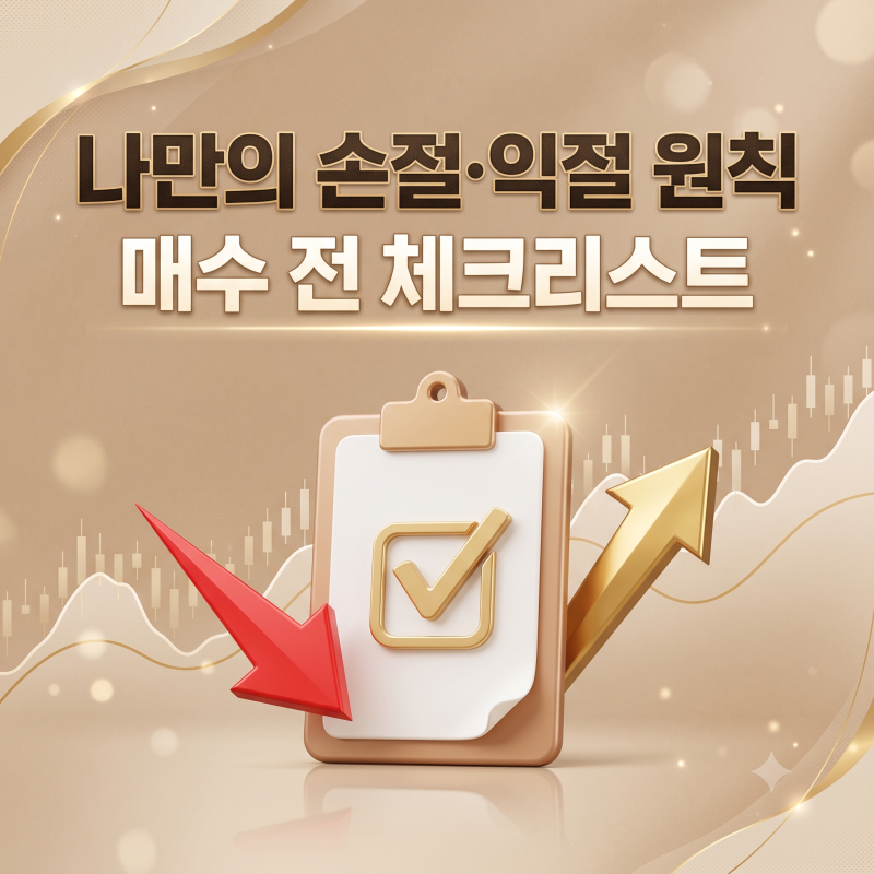주식 매수 전 작성하는 나만의 손절·익절 원칙 체크리스트, 감정 매매 끊는 10가지 질문