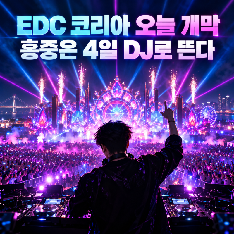 EDC 코리아 오늘 개막, 홍중은 4일 DJ로 뜬다