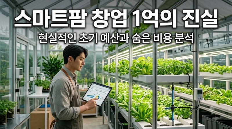스마트팜 창업 1억으로 가능? 수십 장의 견적서를 파헤치며 깨달은 초기 자본과 작물 선정의 ....