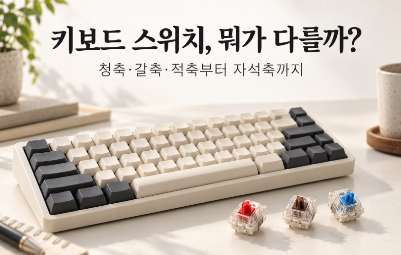 기계식 키보드 스위치 종류 정리, 청축·갈축·적축부터 자석축까지