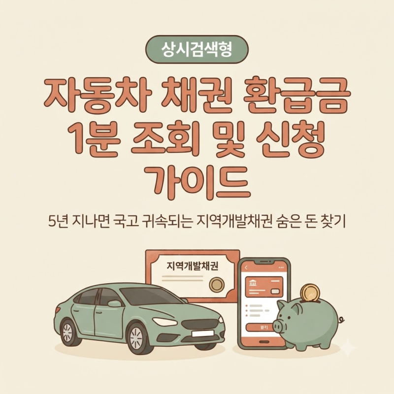자동차 채권 환급금 1분 조회! 5년 지나면 소멸하는 지역개발채권 숨은 돈 찾는 법
