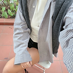 내돈내산 데일리룩 나들이룩 / 온스 체크셔츠 / 호와스 미들부츠