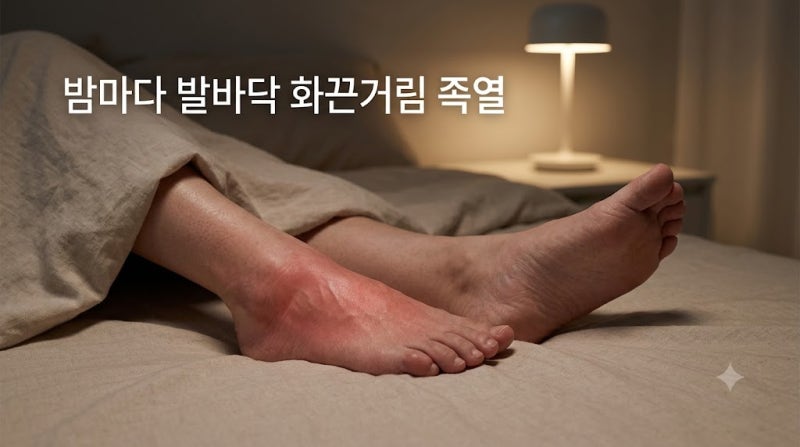 밤마다 발바닥이 뜨거운 족열, 원인과 영양제 음식 정리