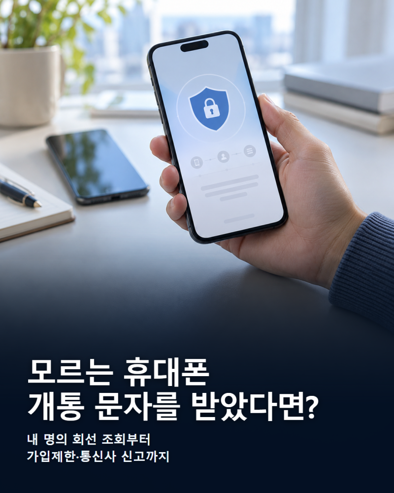 모르는 휴대폰 개통 문자를 받았다면? 엠세이퍼 회선 조회·가입제한·신고 순서